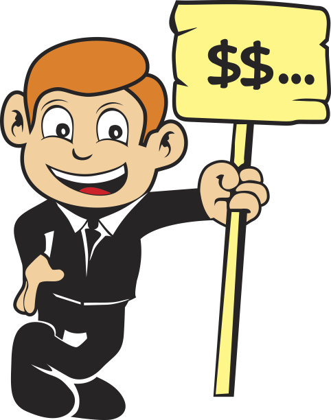 商人性格与金钱标志图片下载