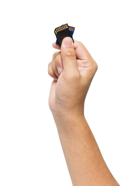 手持SD卡隔离白色图片下载