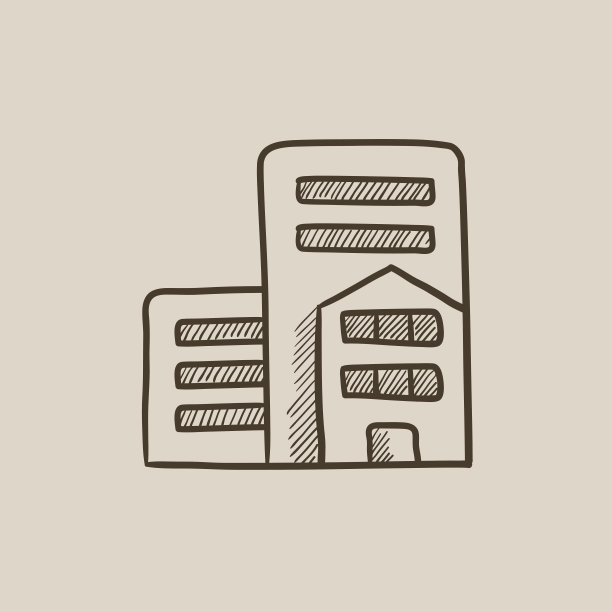 住宅楼素描图标图片下载