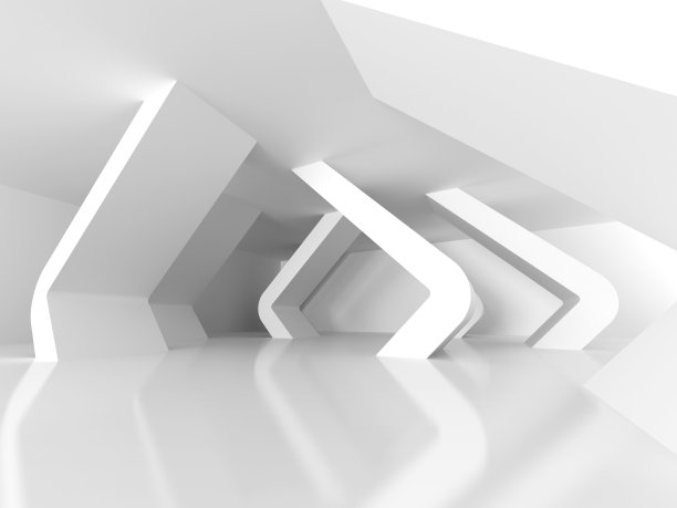 抽象的白色现代室内设计背景。未来的弧图片下载
