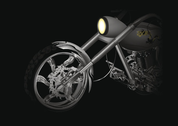 摩托车特写镜头红色图片下载