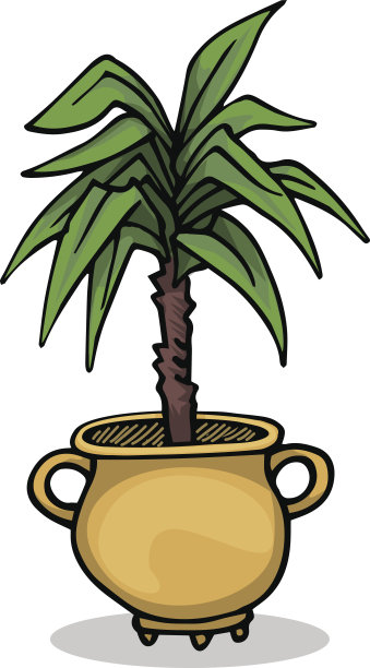 盆栽，卡通手绘图片下载