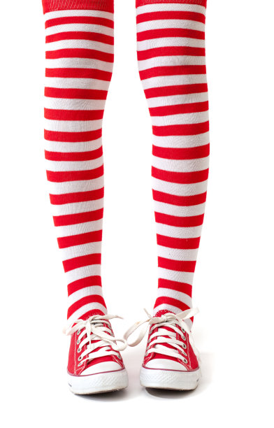 女人的腿在袜子在白色的背景图片下载