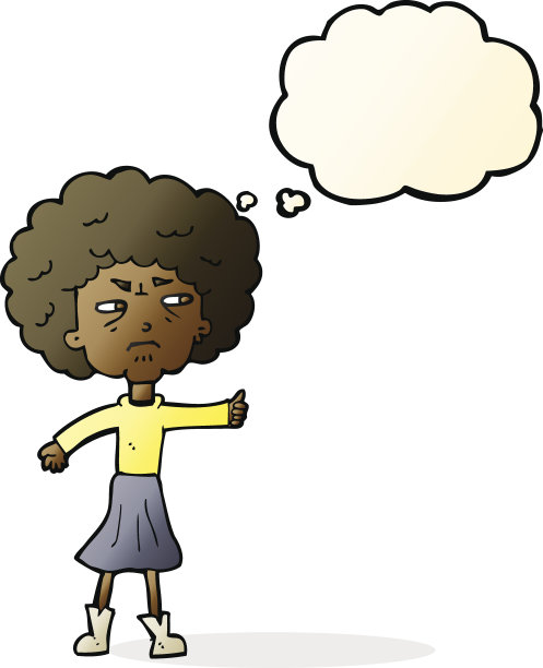 卡通人物与思想泡沫图片下载