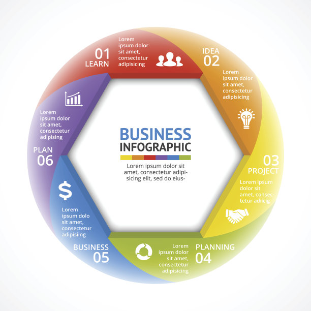 矢量圆图。模板的循环图，图表，演示和图片下载