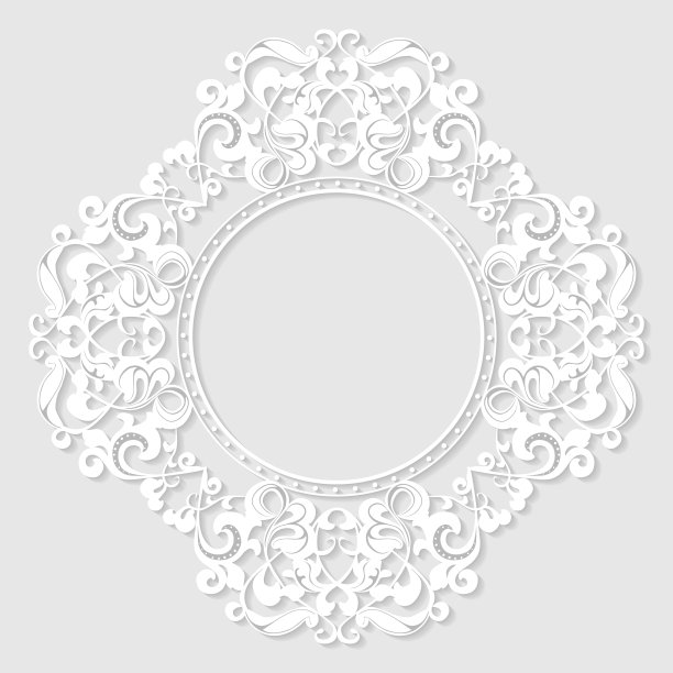 用纸做的用于图片或照片的雕花古董相框图片下载