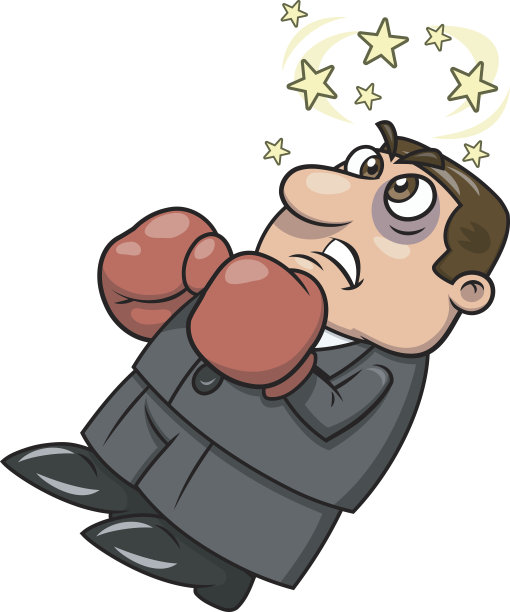 在拳击手套中失败的商人图片下载