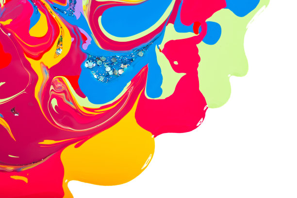 指甲油，油漆溢出，隔离图片下载