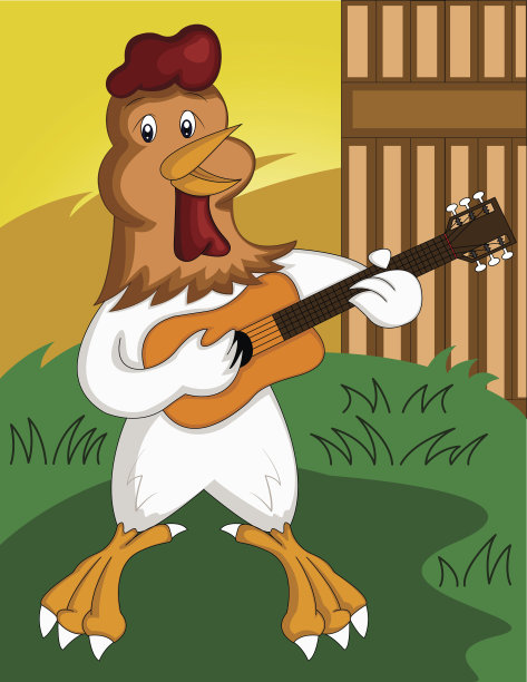 公鸡唱歌图片下载