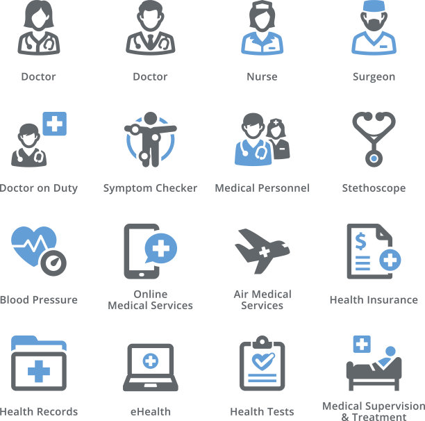 医疗服务图标套装2 -同情系列图片下载
