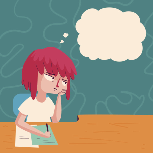 带着思想气球的无聊女孩图片下载