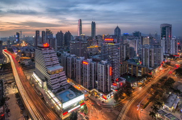 深圳的夜晚素材图片
