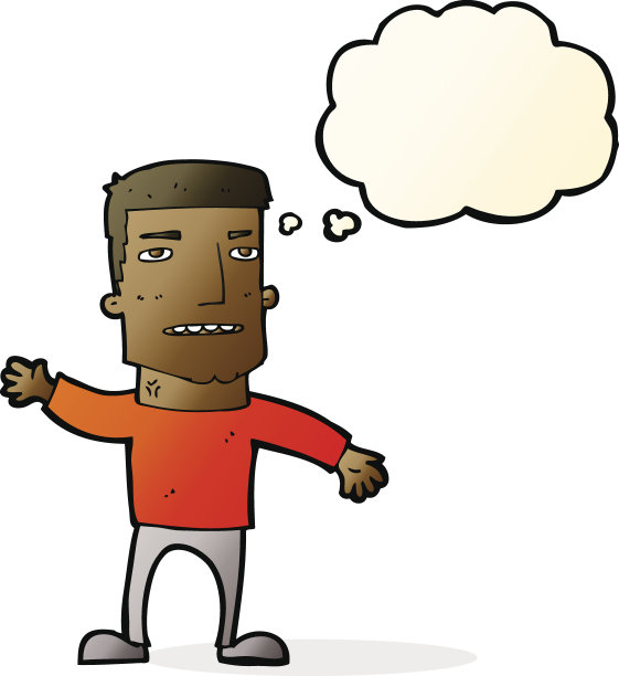 卡通人物与思想泡沫图片下载