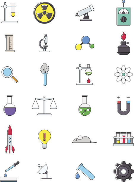 科学的图标集图片下载