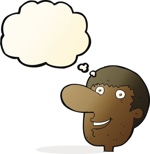 卡通人物与思想泡沫图片下载