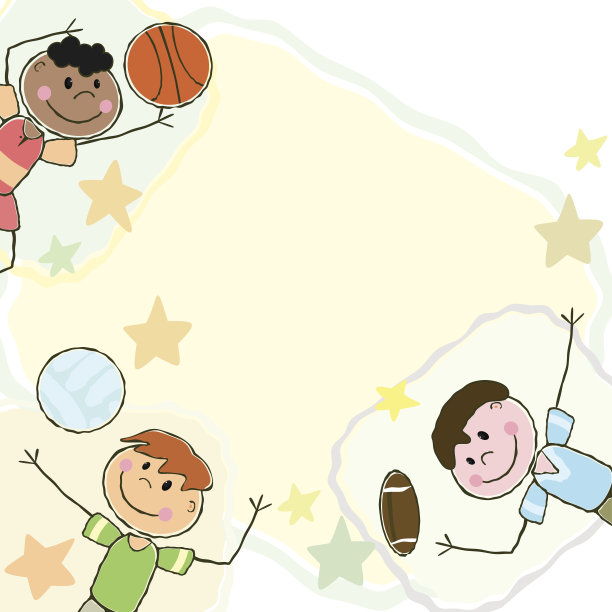 涂鸦男孩和球图片下载