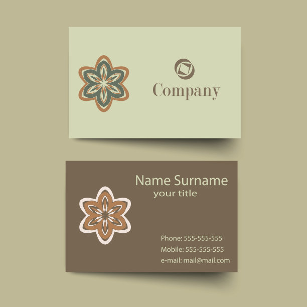 现代简约轻名片模板图片下载