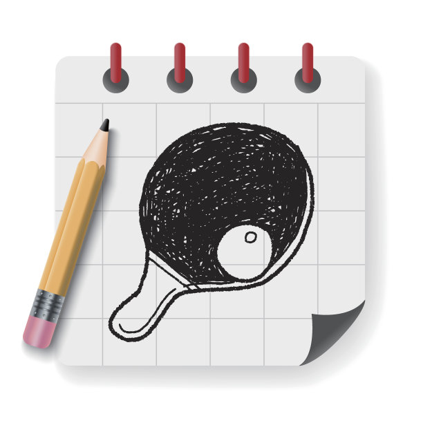 涂鸦乒乓球图片下载