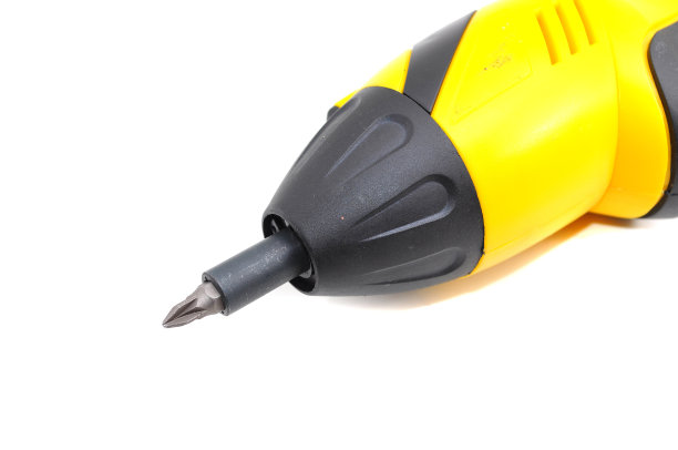 可充电电动螺丝刀隔离在白色背景图片下载