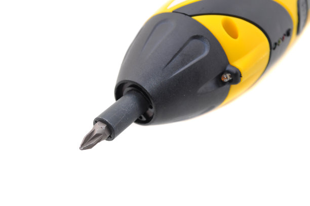 可充电电动螺丝刀隔离在白色背景图片下载