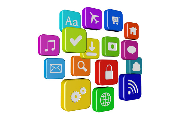 应用概念上的白色背景图片下载