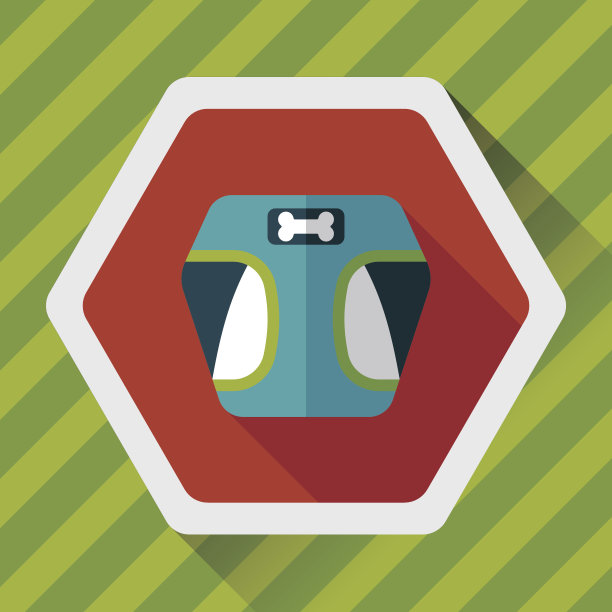 宠物衣服与长影子的图标，eps10图片下载