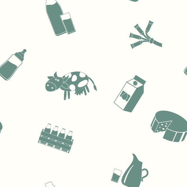 无缝模式与牛奶图标图片下载