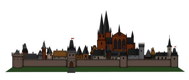 中世纪的欧洲城市图片下载