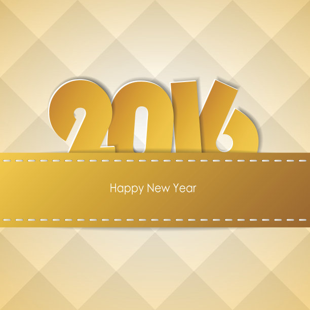 2016年新年快乐贺卡。矢量插图eps10图片下载