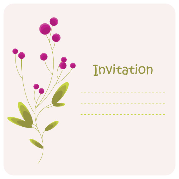 邀请与程式化的浆果图片下载