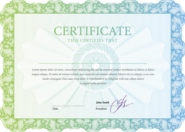 证书。模板文凭,货币。图片下载