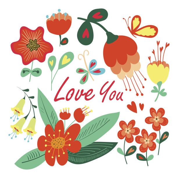 情人节鲜花卡。图片下载