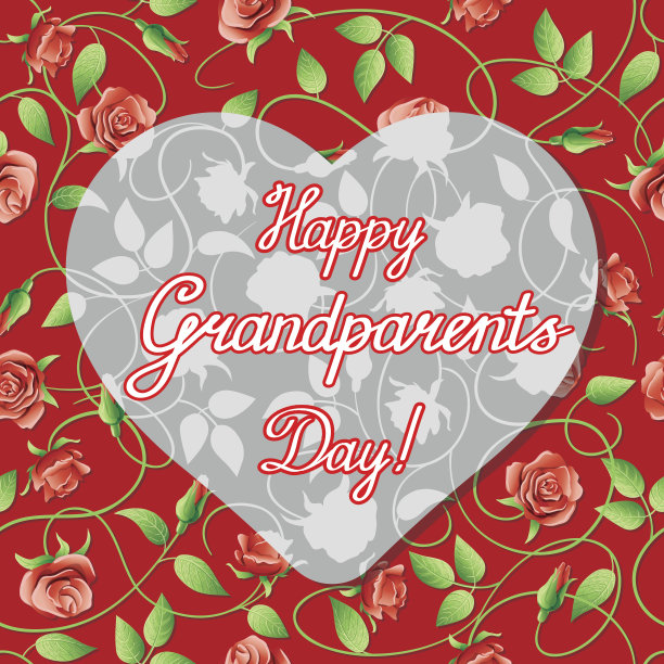 矢量插图。祖父母日快乐。图片下载