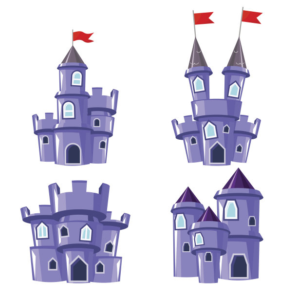 蓝色的仙女城堡图片下载