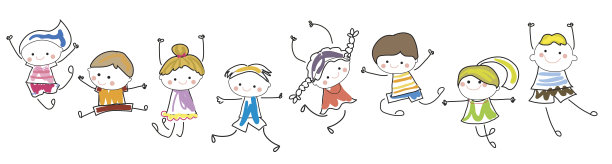 快乐的孩子们跳舞或跳跃图片下载