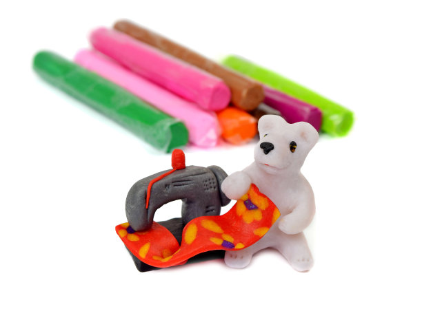 可爱的熊粘土。图片下载