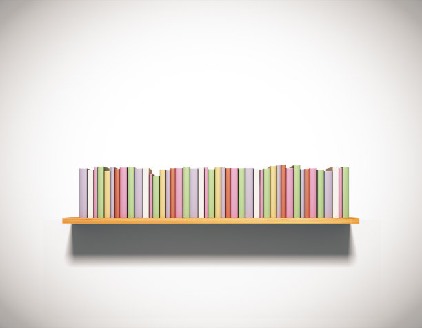 白色背景上的书架图片下载