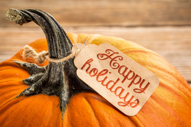 节日快乐的价格标签上的南瓜图片下载