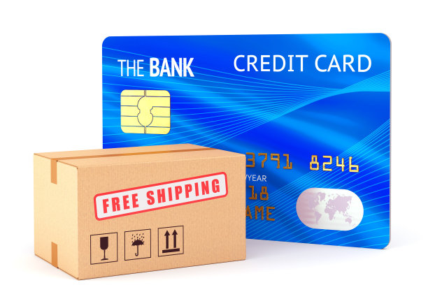 纸板箱和信用卡图片下载