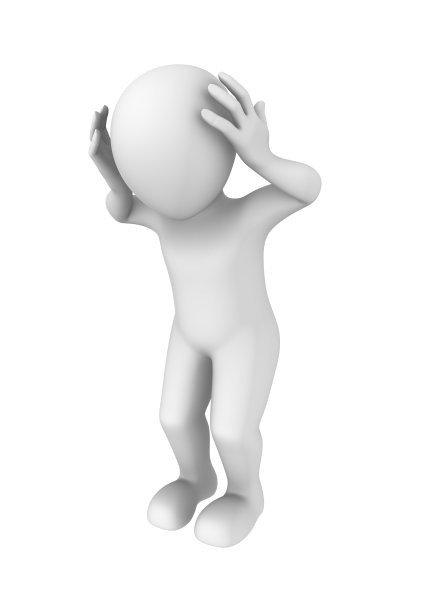 悲伤的3 d的人。应力的概念。图片下载