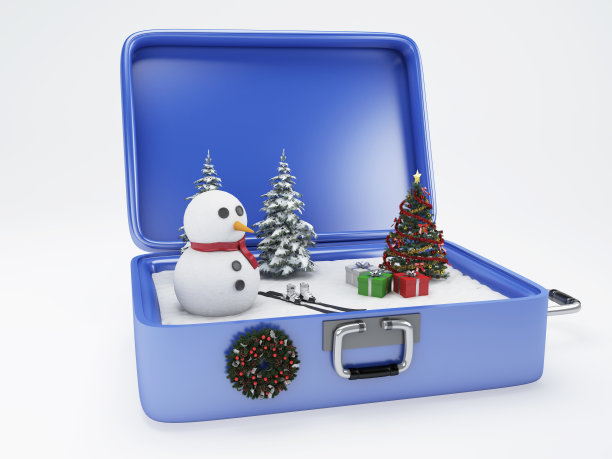旅行手提箱。寒假的概念。图片下载