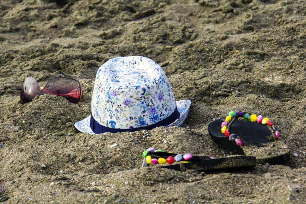 阳光，沙子，概念，放松，想法图片下载