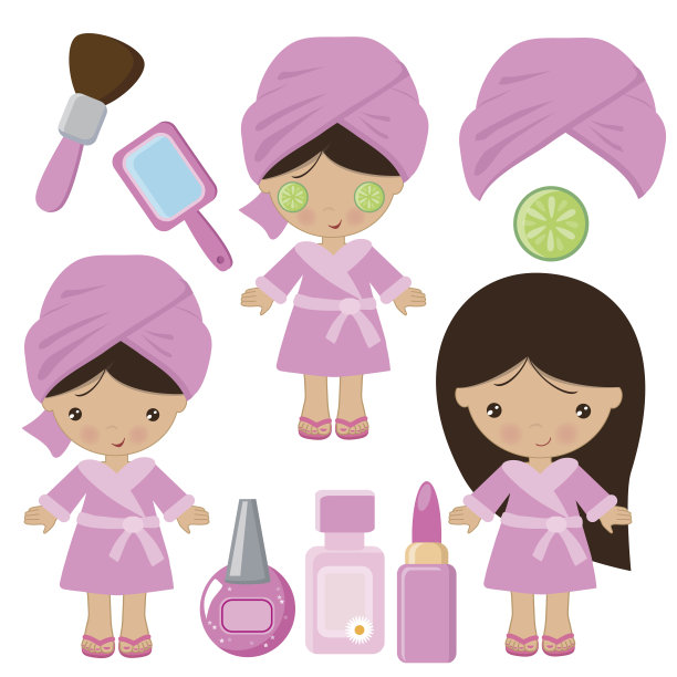 温泉浴场矢量图图片下载