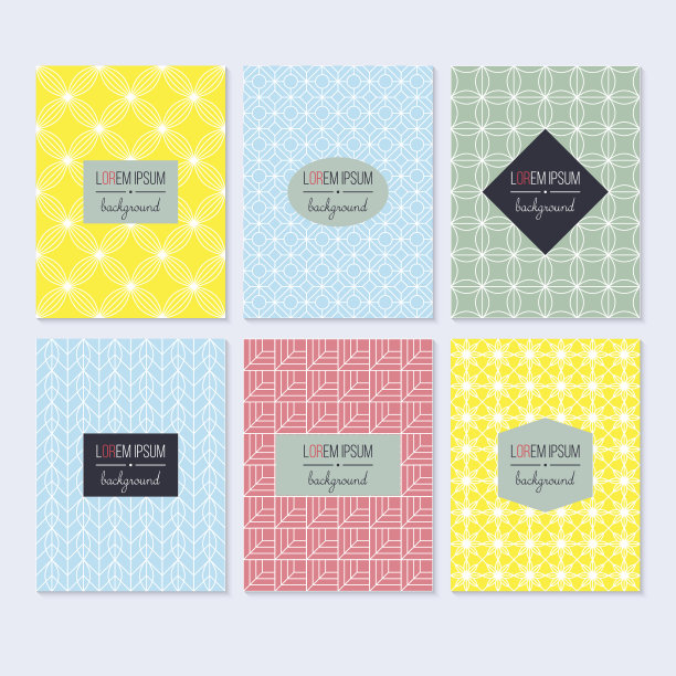 时尚线性风格无缝图案背景设置包装图片下载