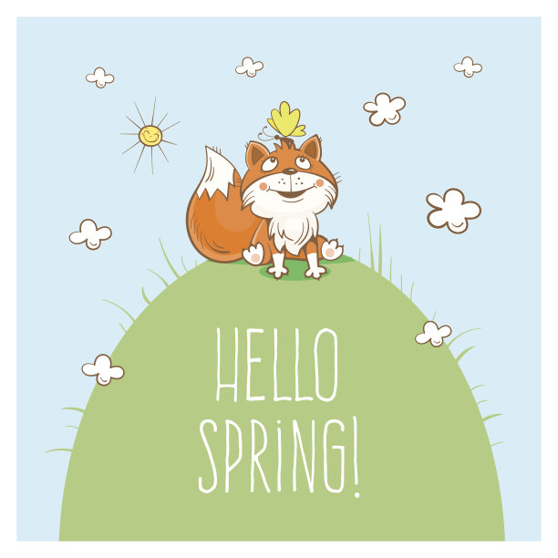 卡和狐狸。图片下载