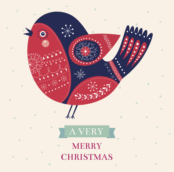 圣诞节鸟图片下载