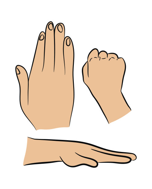 卡通人物手势集图像。图片下载