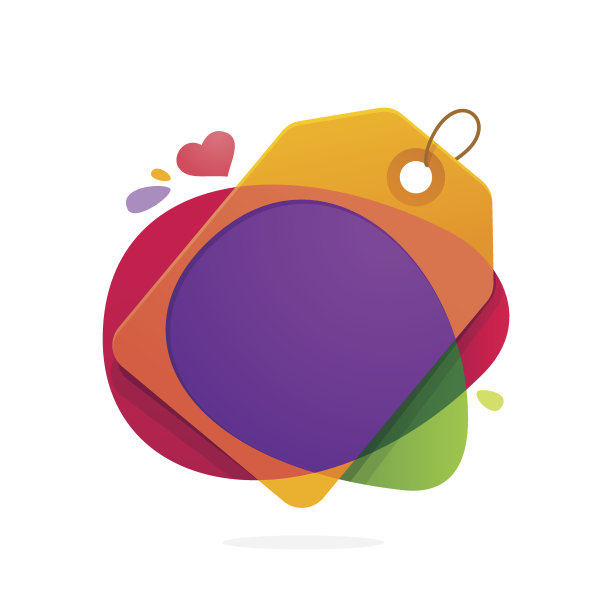 抽象图标与销售标签。图片下载