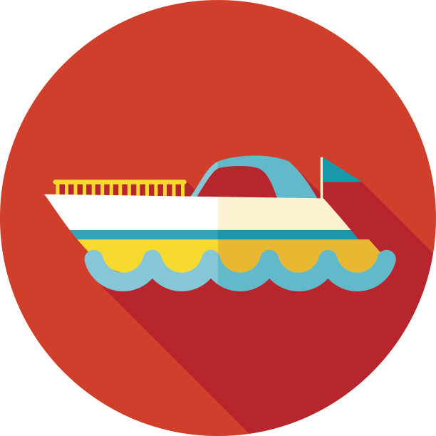 船船平图标与长影子图片下载