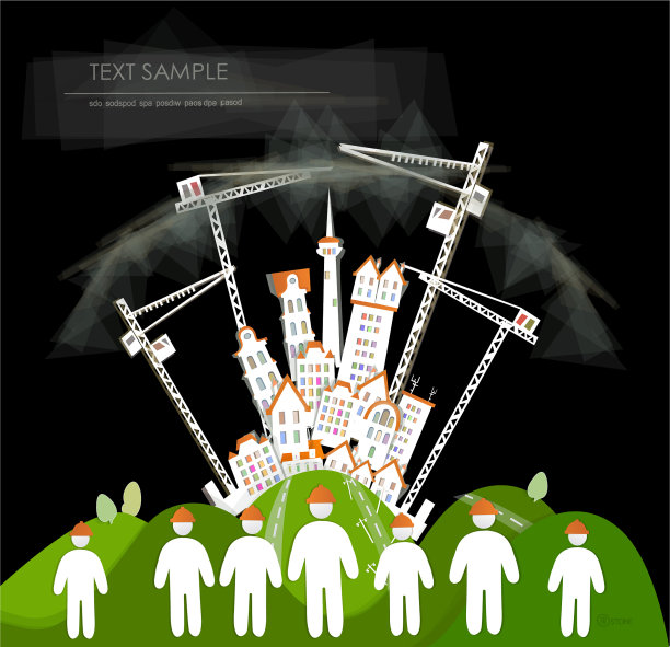 建筑工地用起重机，“白色城市”集合图片下载